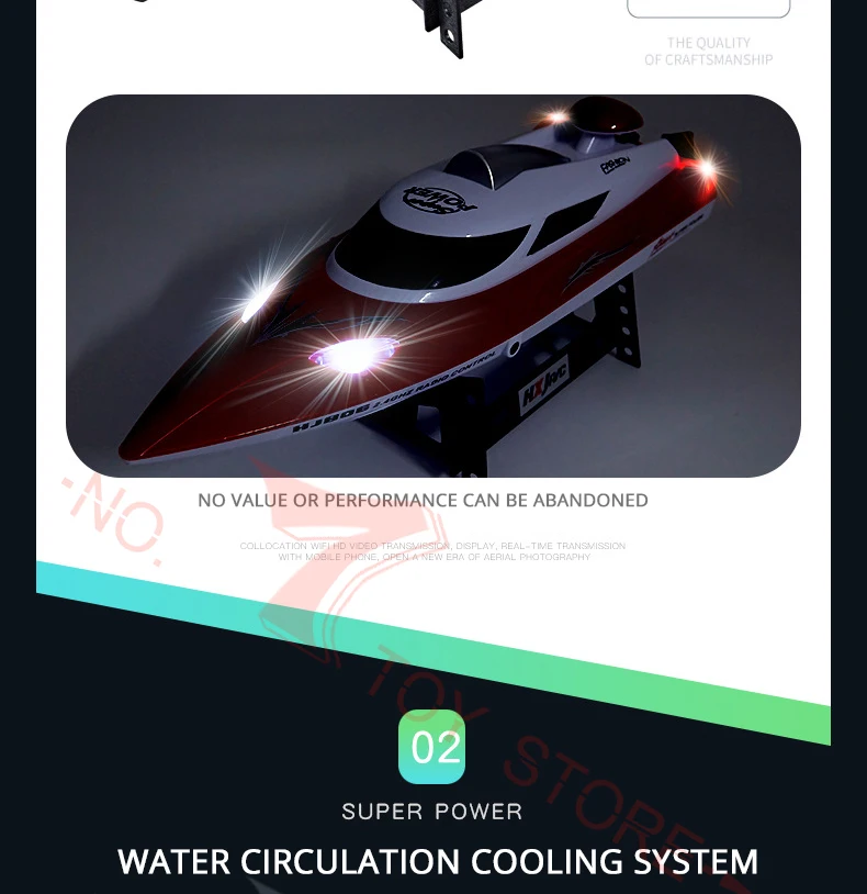 HJ806 Electric RC Boat 35KM/H High Speed Radio Remote Controlled Speedboat Racing Ship Steerable Boats Toy VS Feilun FT012 FT011