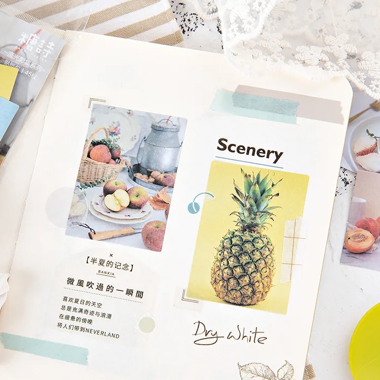 45pcs/lot Rain Season Kawaii Mini Paper Sticker Decoration Diy Ablum Diary Scrapbooking Label Sticker