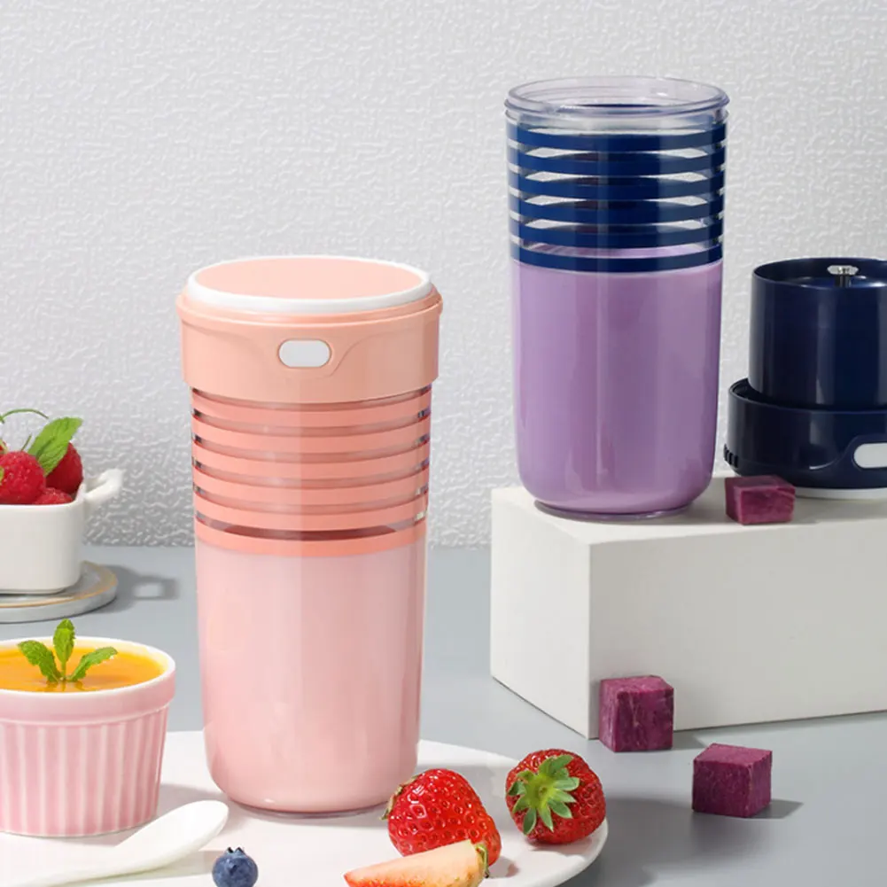 

380ml 2 Blades Portable Electric Fruit Juicer Home USB Rechargeable Smoothie Maker Blenders Machine Sports Bottle Juicing Cup