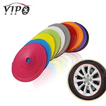 

Car Wheel Protector Rim Sticker Moulding Strip Trim Chrome Decoration Hub Strips Sticker Exterior Car Styling Auto Accessories