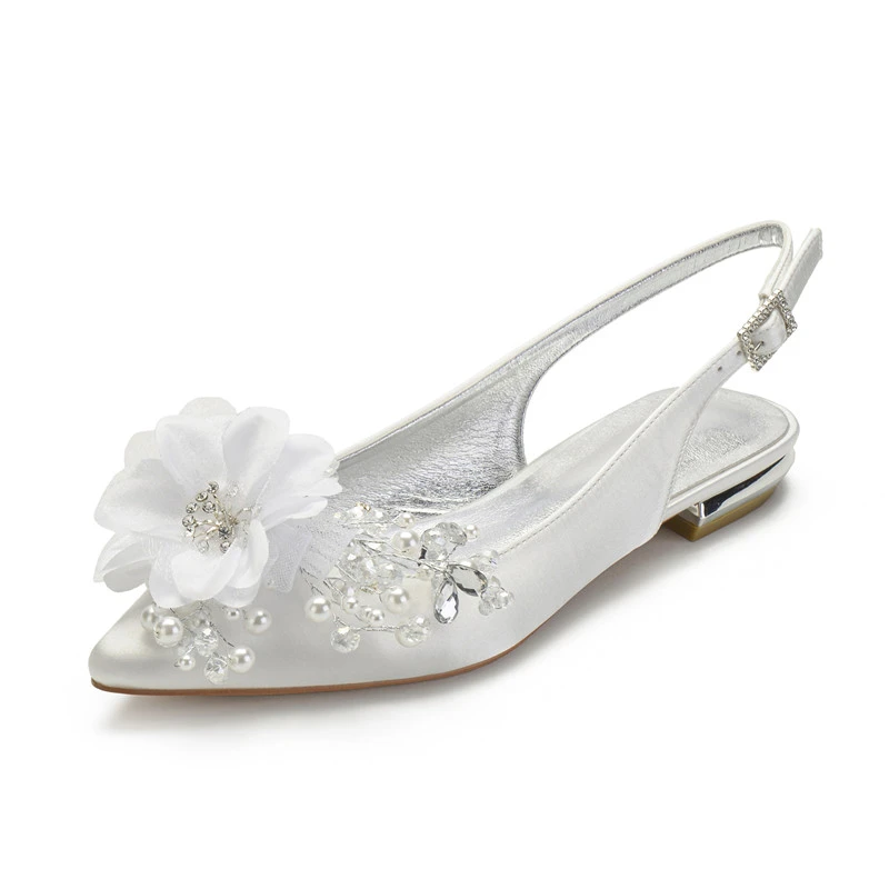 satin wedding flats