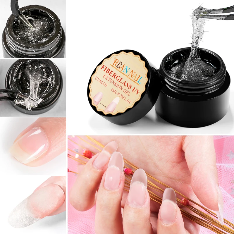 RBAN NAIL Quick Extension Gel White Clear Acrylic Poly Building UV Manicure Soak Off Crystal Jelly Finger Tips | Красота и здоровье