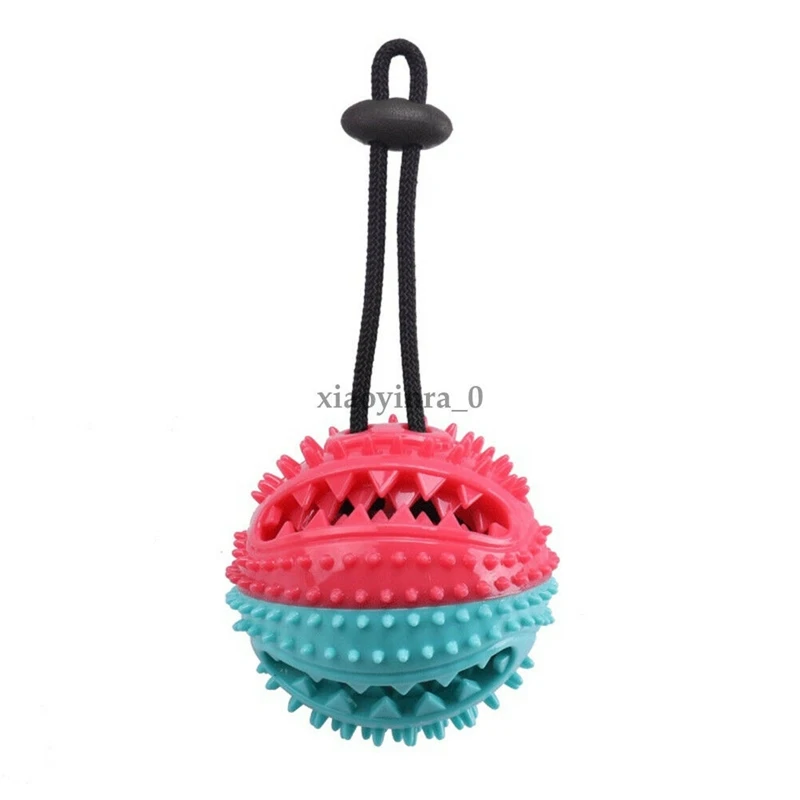 Only Blue Red Ball Собака пол присоска мяч игрушка Щенок Кошка чистка зубов Жевательная игра игрушки для собак - Цвет: Only Blue Red Ball