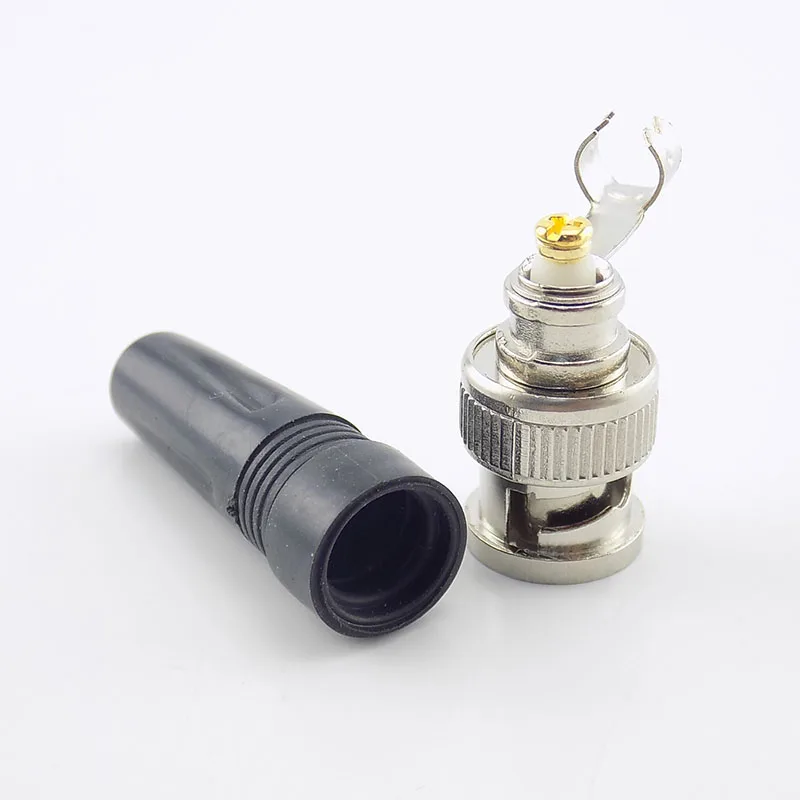 100x Wholesale Bnc Connector Male For Twist-On Coaxial Rg59 Cable Bnc Male Surveillance Security System Cctv Accessories