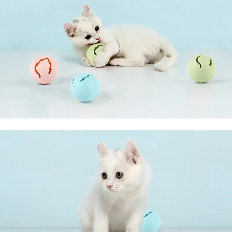 Шарик для котов три загруженные светящиеся вокальный шар catnip игрушка для домашней кошки колокольчик