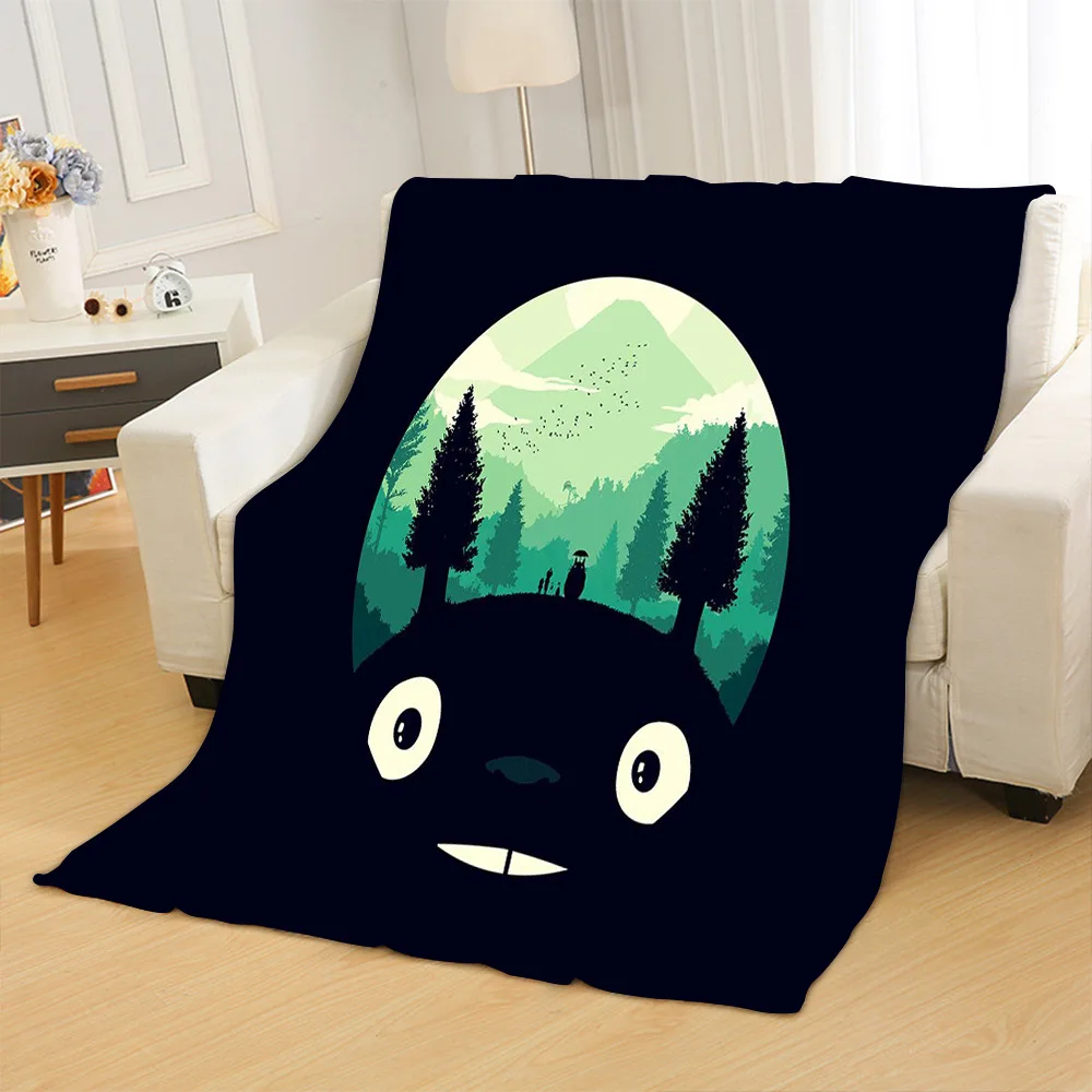 3D цифровое Флисовое одеяло My neighter Totoro популярное однослойное покрывало с