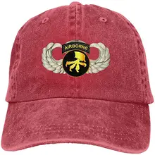 Мужская и Женская бейсбольная кепка 17th Airborne Division с крыльями, джинсовая кепка для папы, Кепка для водителя грузовика