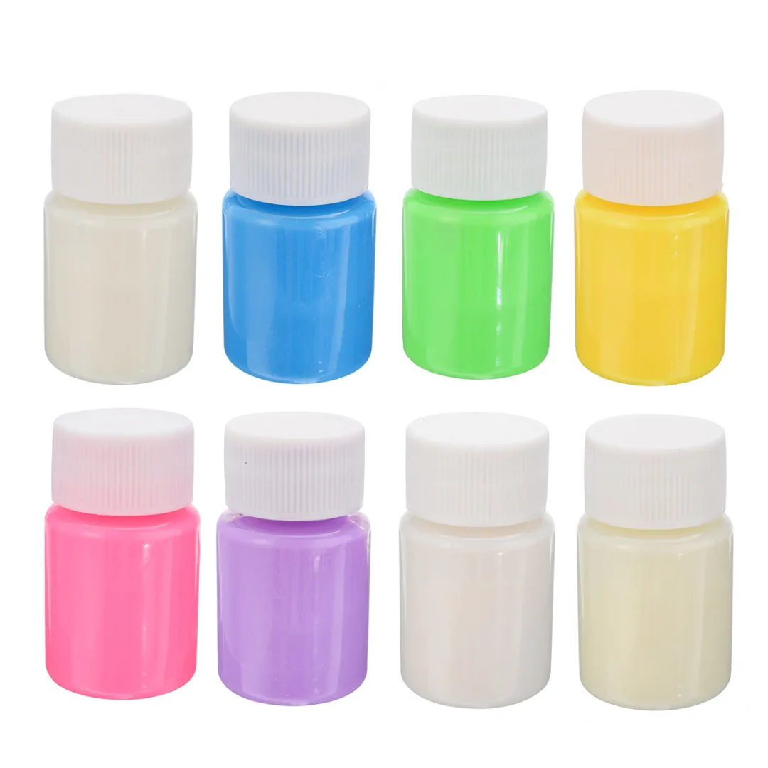 1 шт. 20 мл светится в темноте фосфорный пигмент светящийся блеск акриловая краска