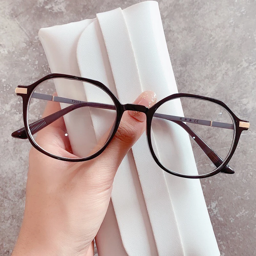 Blue Light Blocking Office Glasses Women Oversized Frame Anti-stress Decorative Glasses Computer Radiation Protection Eyewear cute blue light glasses