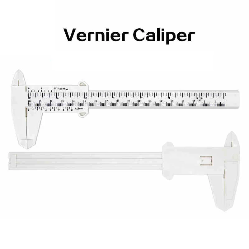 1Pcs Plastic 150mm Waterproof Sliding Vernier Caliper Student Mini Experimental Measuring Tool Permanent Makeup Eyebrow Ruler retail gy561 mini handheld frequency counter meter power measuring for walket talket two way radio