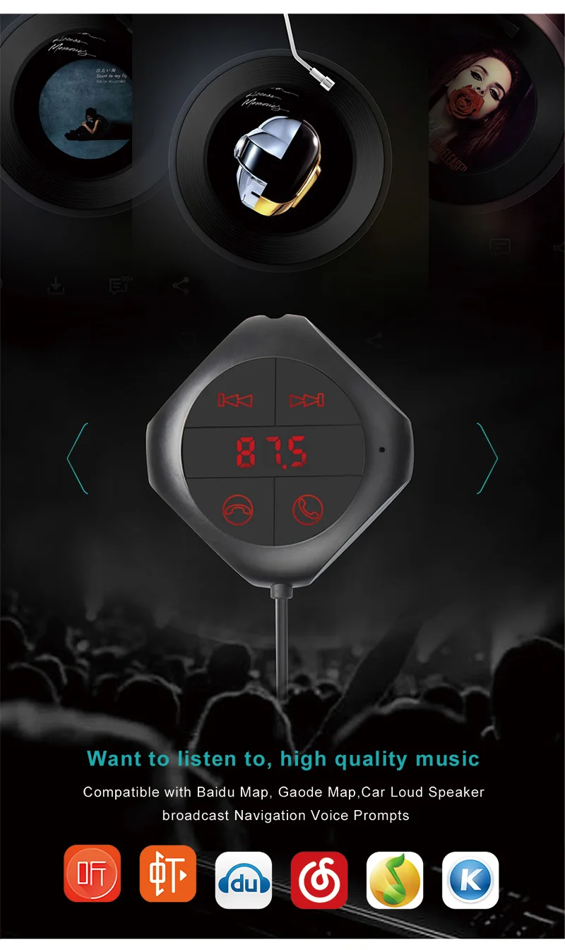 Автомобильный MP3-плеер fm-передатчик Bluetooth модулятор громкой связи автомобильный комплект музыкальный плейер в машине радиомонитор TF U диск 2 USB Автомобильное зарядное устройство