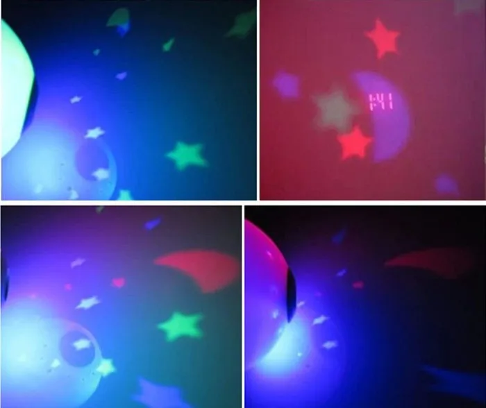7 цветов проекционный Будильник Изменение звезды цифровой функция повтора часы с подсветкой Пробуждение проектор Многофункциональный al Led часы