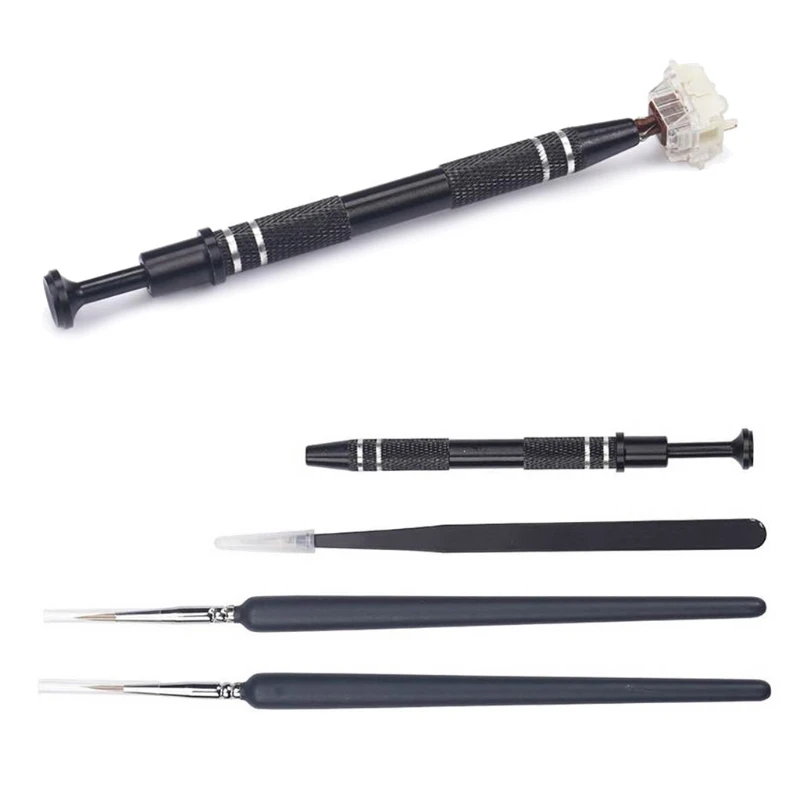 4 Pack Keyboard Lube Kit Stem Holder Lube Brush Universal Switch