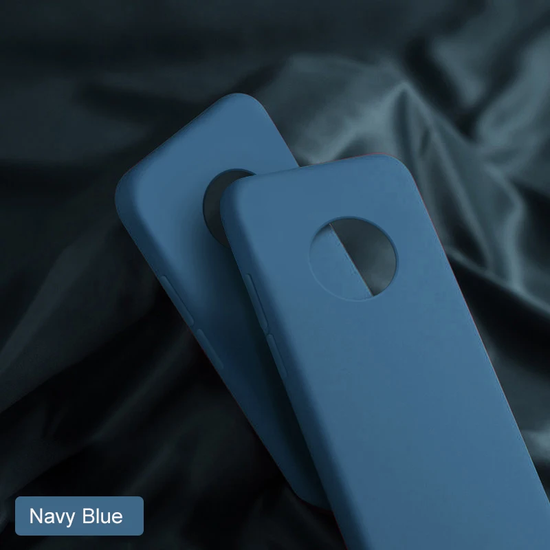Navy Blue Arvin Официальный чехол для Oneplus 7T Pro Чехол Жидкий Силикон Мягкая микрофибра подкладка детская кожа сенсорный чехол для Oneplus 7T Funda - Color: Navy Blue