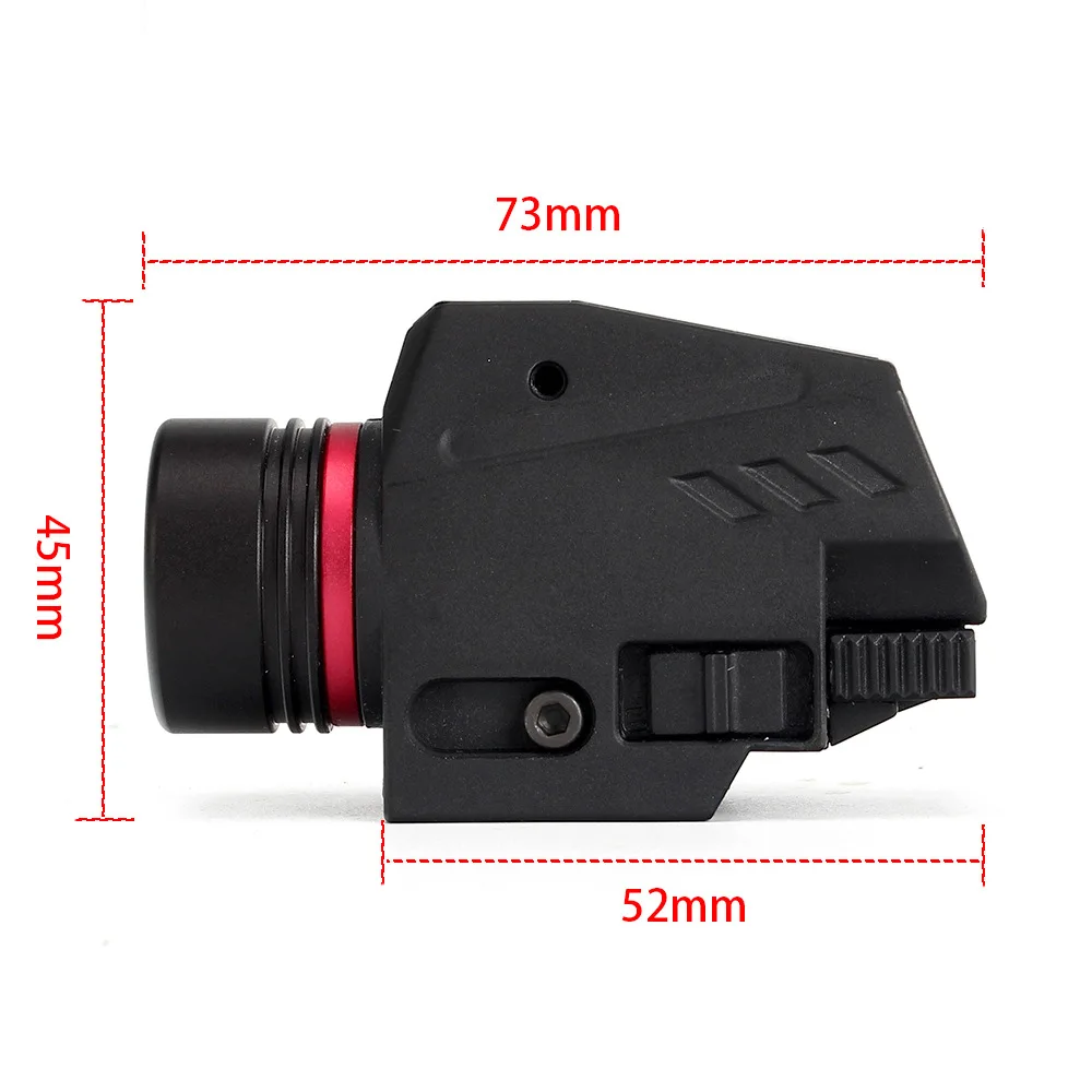 Tactical LED Weapon Gen Light Flashlight Red Dot Laser Sight Military Airsoft Pistol Gun Light for 20mm Rail Mini Pistol Gen-4