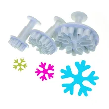 VOGVIGO 3 шт./компл. Рождественская Снежинка плунжера торта Кондитерские инструменты для украшения торта режущие инструменты для печенья, мастики форма для приготовления изделий из сахара пресс-форм