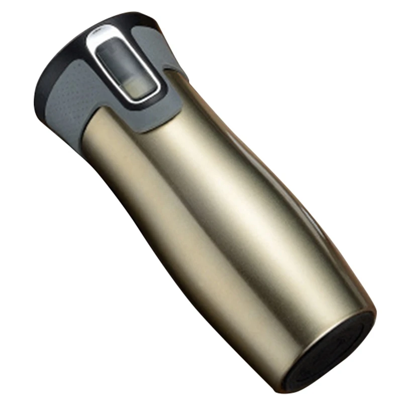 Gold ELEG-450Ml 16 унций с вакуумной изоляцией, нержавеющая сталь, кружки для путешествий, колба для воды, Термокружка для чая, авто чашки - Цвет: Gold