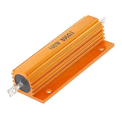 8O0 ohm 5% 100W Электрический золотой тон Алюминиевый резистор