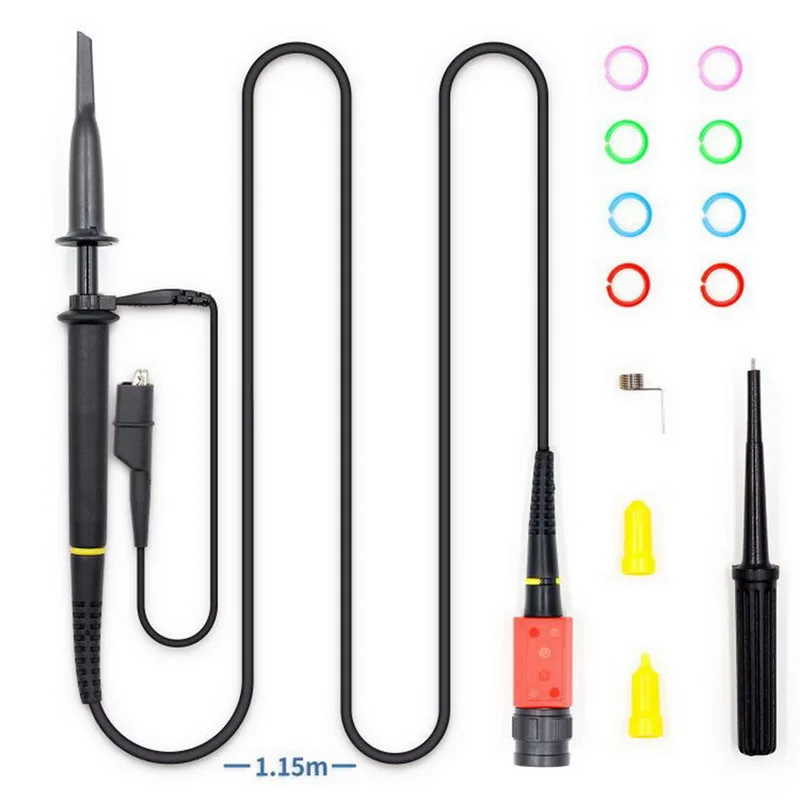 

P4100 P6100 100MHz Oscilloscope Scope Clip Probe Test Leads High Precision Scope Analyzer Alligator Test Clip Probe