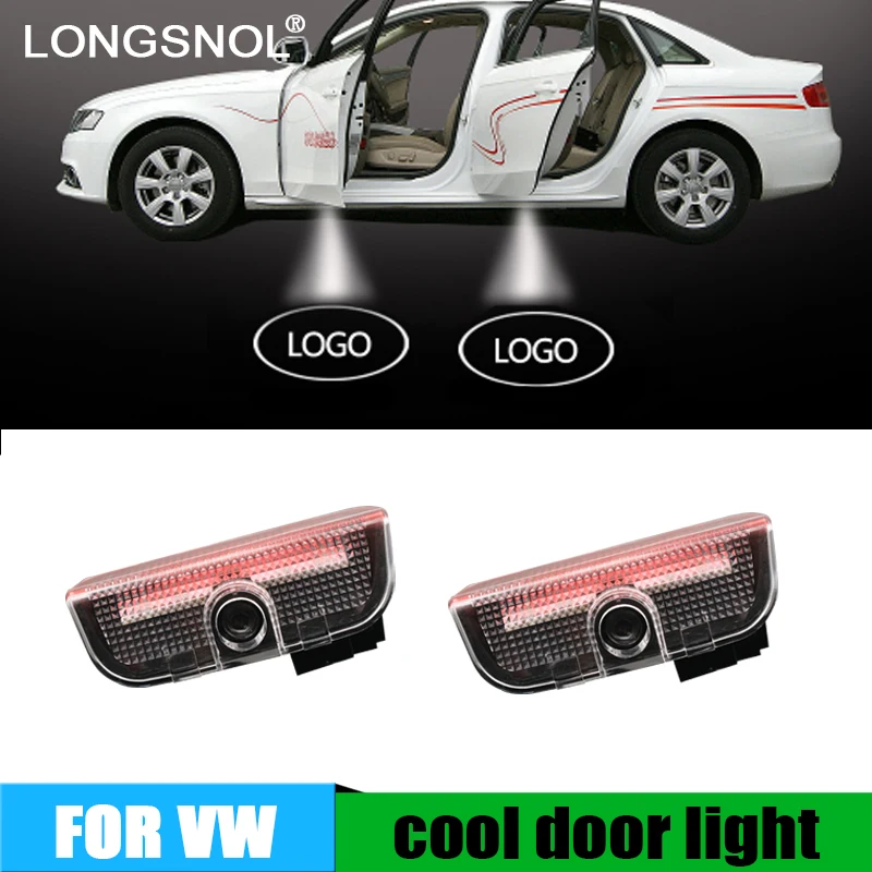 2х Автомобильный светодиодный светильник с логотипом для VW Golf 5 6 7 Jetta MK5 MK6 Tiguan Touareg