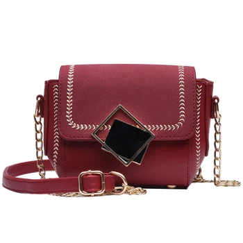 

2019 Fashion Scrub Women Flag Bag Vintage Chain Messenger Bag High Quality Retro Shoulder Bag Simple Crossbody Bag Tote