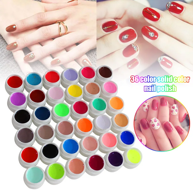 

Nail Polish 36 Color Phototherapy Gel Nail Manicure Set Nail Shop Family Essential Tools JIU55