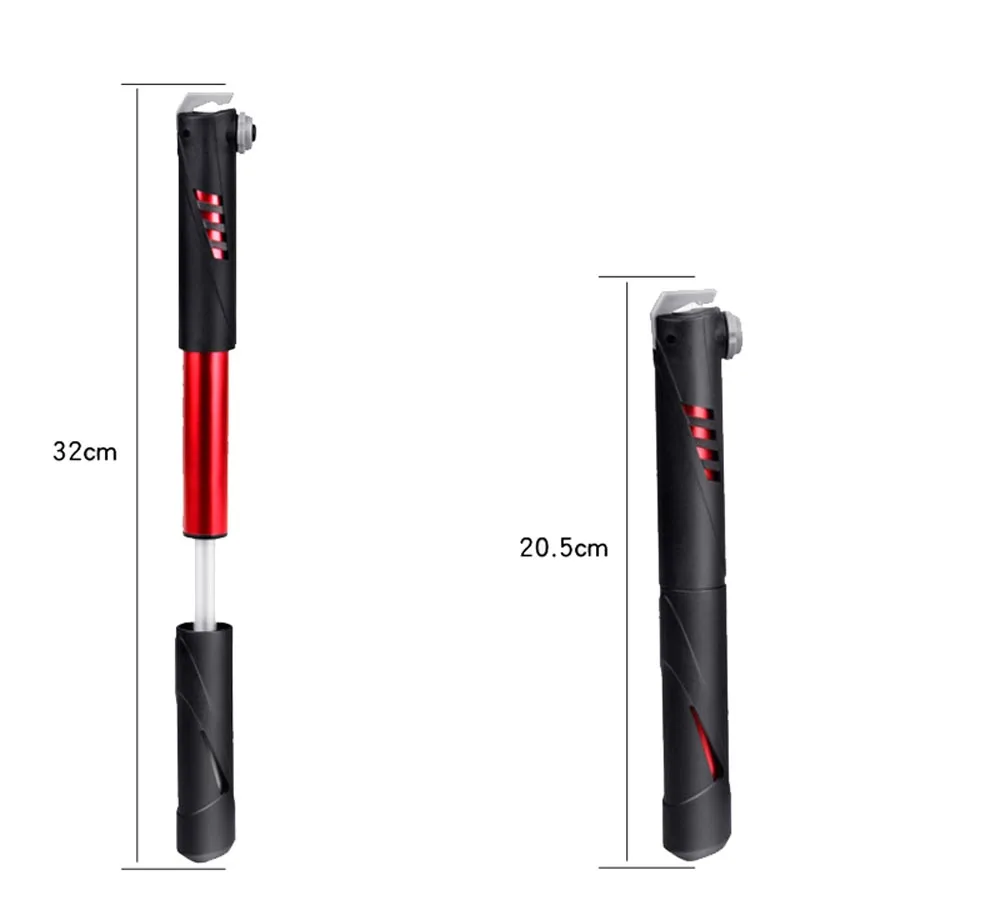 Bicycle Pump Aluminum Alloy Mountain Road Bike Pump Portable Hose Gauge Bike Tire Valve Air Inflator Cycling Accessories BC02 (6)
