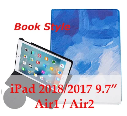 Для iPad 9,7 дюймов / жесткий чехол на заднюю панель пластик мраморный зернистый кожаный смарт-чехол для iPad Air 1/Air 2 iPad 2/3/4 - Цвет: book dark blue1