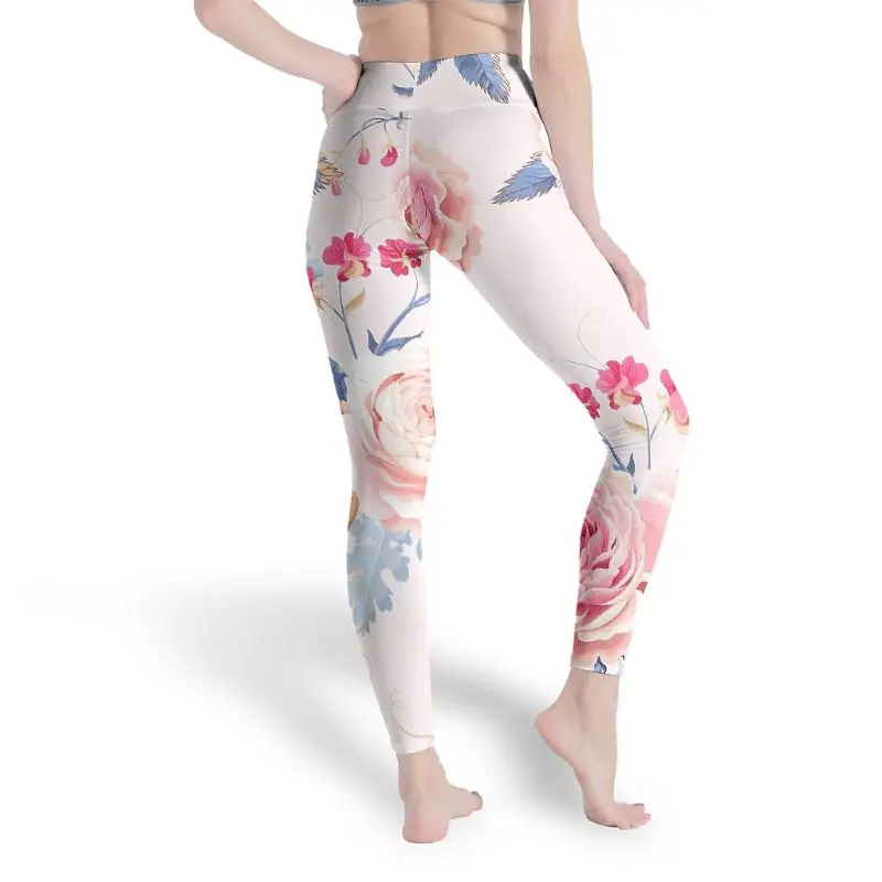 

NUM Plant Flower Women's High Waisted Pattern Leggings Thick Printed Pants for Women white xs"] D0AE