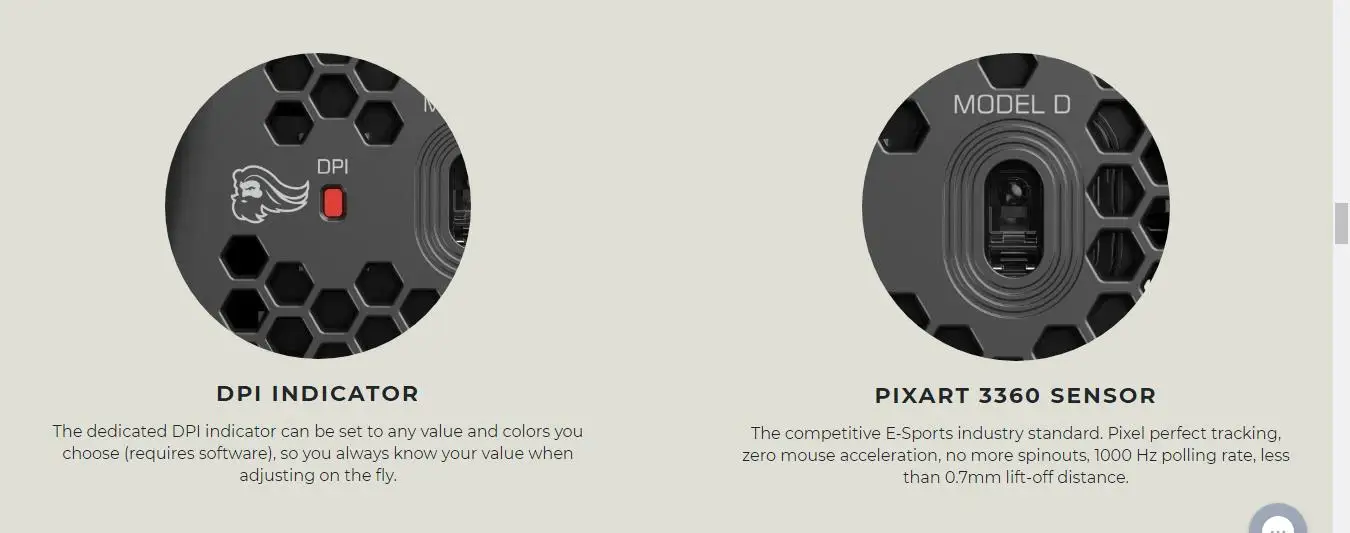 Glorious Model D- Wired RGB Gaming Mouse 12000Dpi Lightweight with Pixart® PMW-3360 Sensor (MODEL D MINUS) 33 H8ebadef4379049dab43c36099f935493K