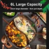 SUPOR Electric Chinese Hot Pot Pan 2 in 1 Hot Pot Portable 6L Durable Material Fast Even Heated For Shellfish Vegetables Home 4