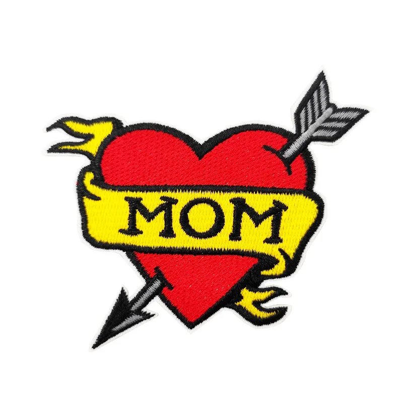 Тату I Love Mum вышитый утюгом патч женский подарок на день матери |