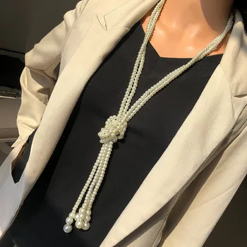 

Sell classical joker han edition sweater chain hoist fall fashion long pearl necklace 2 mixed batch of accessories