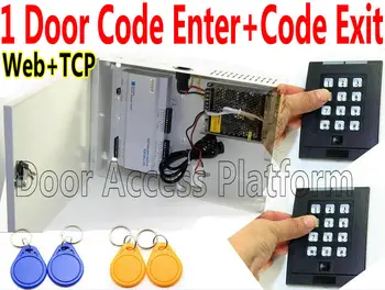 

One Door Pin-Code Enter+Code Exit Both Side Control PSU Metal Case UPS Power supply Controller Webserver IP Panel All-in-one Box