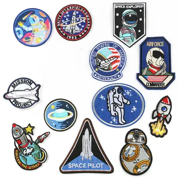 

America Europe Space Agency Astronaut Space Explore Series Tactical Morale Emblem Space Fans Iron on Patches