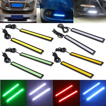 

2pcs 14CM Universal Waterproof Daytime Running Lights COB Fog Lamp Car Styling Led Daytime Running Light Blue Red Yellow White
