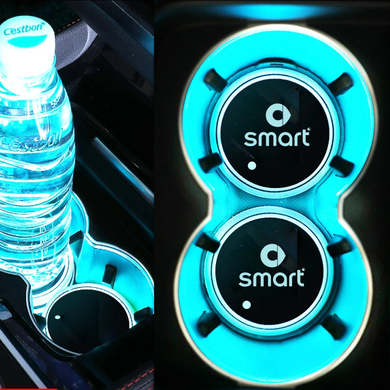 2 шт. Светодиодные Автомобильные разноцветные атмосферные подсветки для Smart Fortwo