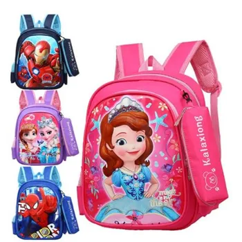 

Disney Cartoon Backpack Frozen Elsa princess Children's Backpack cartoon girl outdoor bag for school book bag