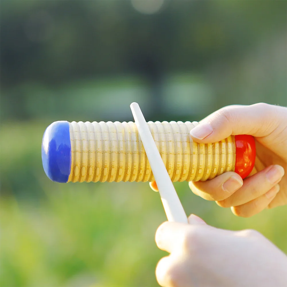 M MBAT Musical Instrument Children's Wooden Percussion Tube Baby Rhythm Guiro Music Toys Orff Child Early Educational Toys Tool