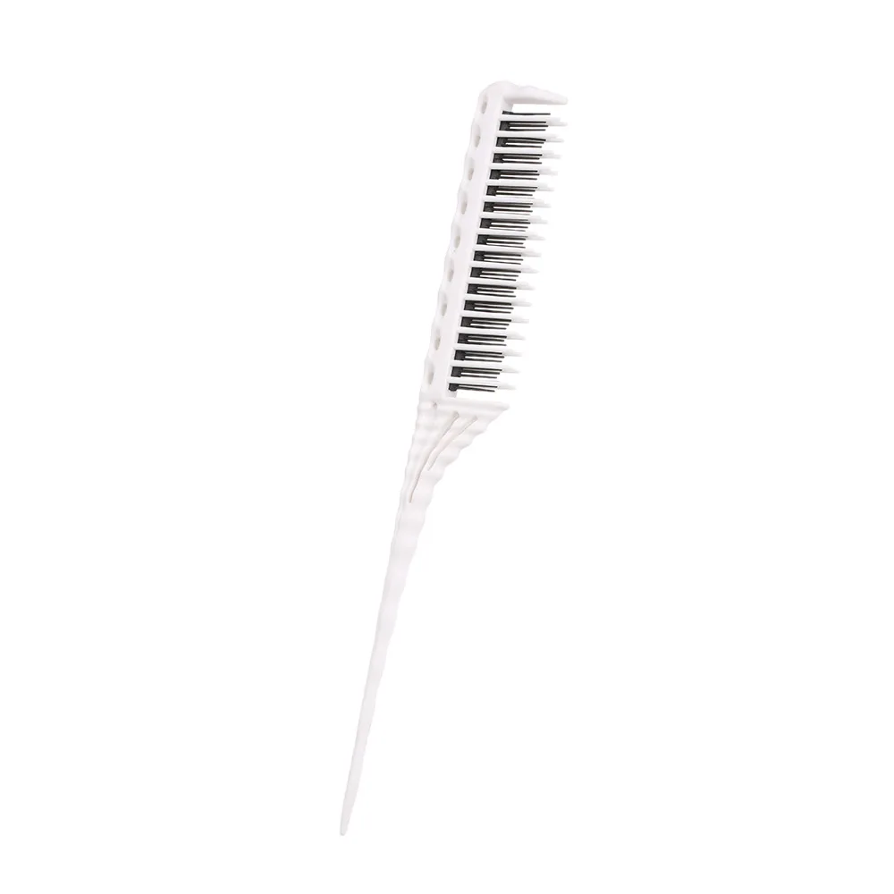 3-Row Teeth Teasing Comb Detangling Brush Rat Tail Comb Adding Volume Back Coming Hairdressing Combs
