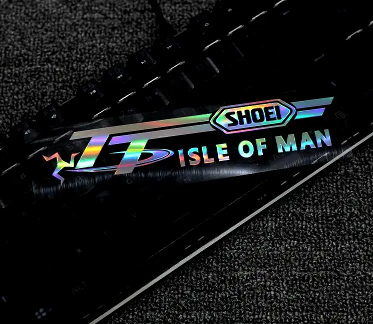 Isle of man TT лазерные наклейки Manx T/T туристический трофей виниловые наклейки на шлем мотоциклетные дорожные гоночные наклейки для байкеров