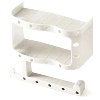 

Bathroom Storage Holders Racks Toilet Paper Roll Tissue Rack Wall Mounted Shelf Organizer White