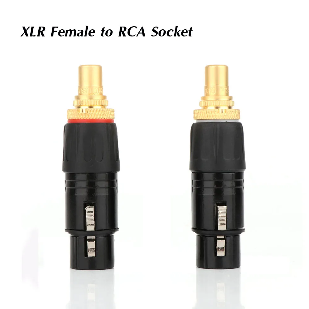 Адаптер NEUTRIK XLR с разъемом Папа RCA 2 шт. позолоченный штекер Переходник мама