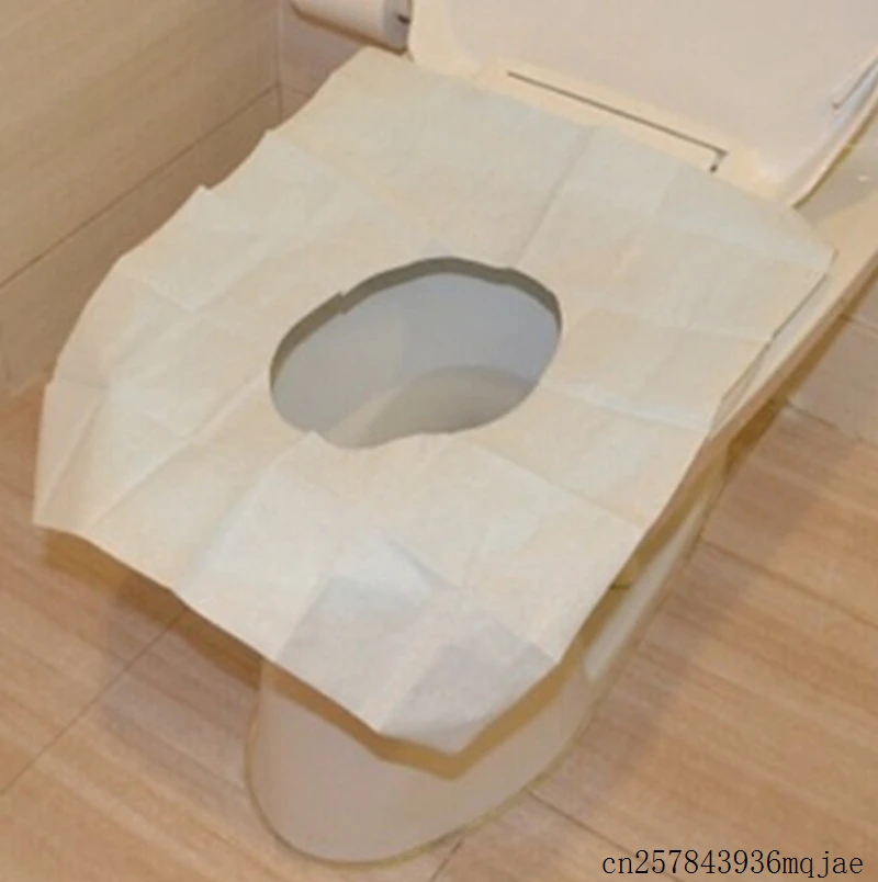 100 пакеты ПЭ каверы для ободка унитаза крышки унитаза Бумага Pad Водонепроницаемый и батерий Бумага чехол для путешествий Ванная комната Accessiories