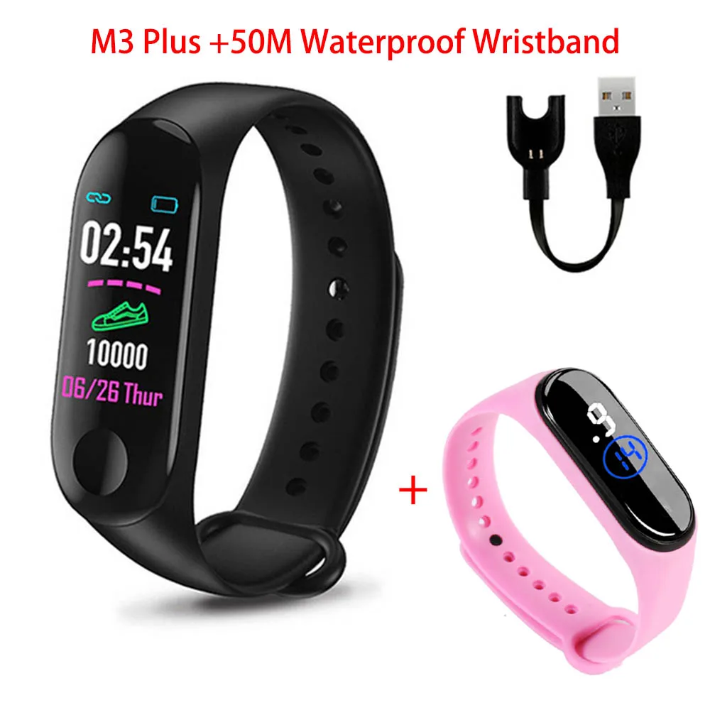 as the show M3 Plus, умный Браслет M3Plus, Bluetooth, смарт-браслет, фитнес-трекер, пульсометр, активность, смарт-браслет, 50 м, водонепроницаемый браслет - Цвет: as the show