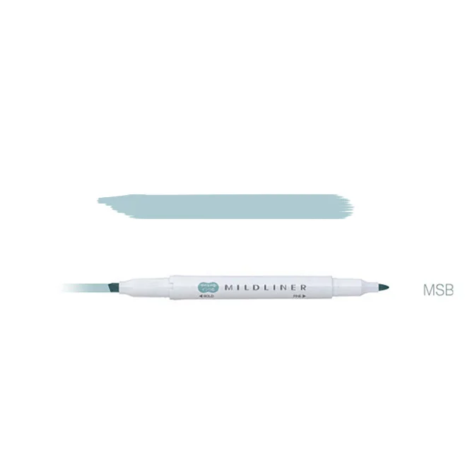 MSB Zebra Mildliner хайлайтер двойной лайнер маркер ручка японский мягкий лайнер маркер ручка - Цвет: MSB