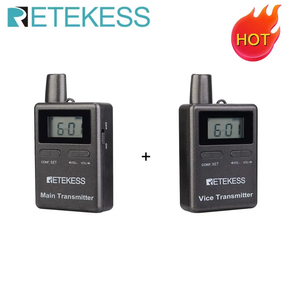 Retekess TT105 2.4GHz Wireless Transmitter Mic Horse Riding Communication for Tour Guide System Museum Church Translation System