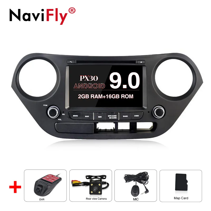 16G add camera dvr Четырехъядерный 4 ГБ ОЗУ 64 Гб ПЗУ Android9.0 автомобильный DVD мультимедийный плеер радио для hyundai I10 2013- левосторонний дайвер микрофон карта подарок - Цвет: 16G add camera dvr