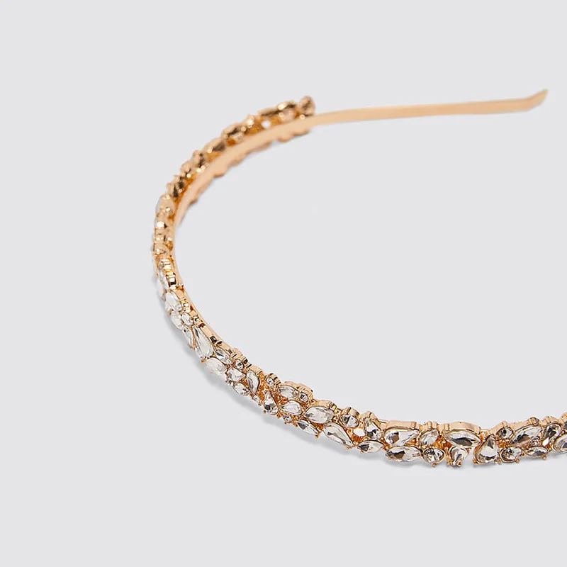 Trendy ZA Full Crystal Headbands For Women Colorful Rhinestone Hairbands Bridal Shining Hair Hoop Party Wedding Hair Accessories