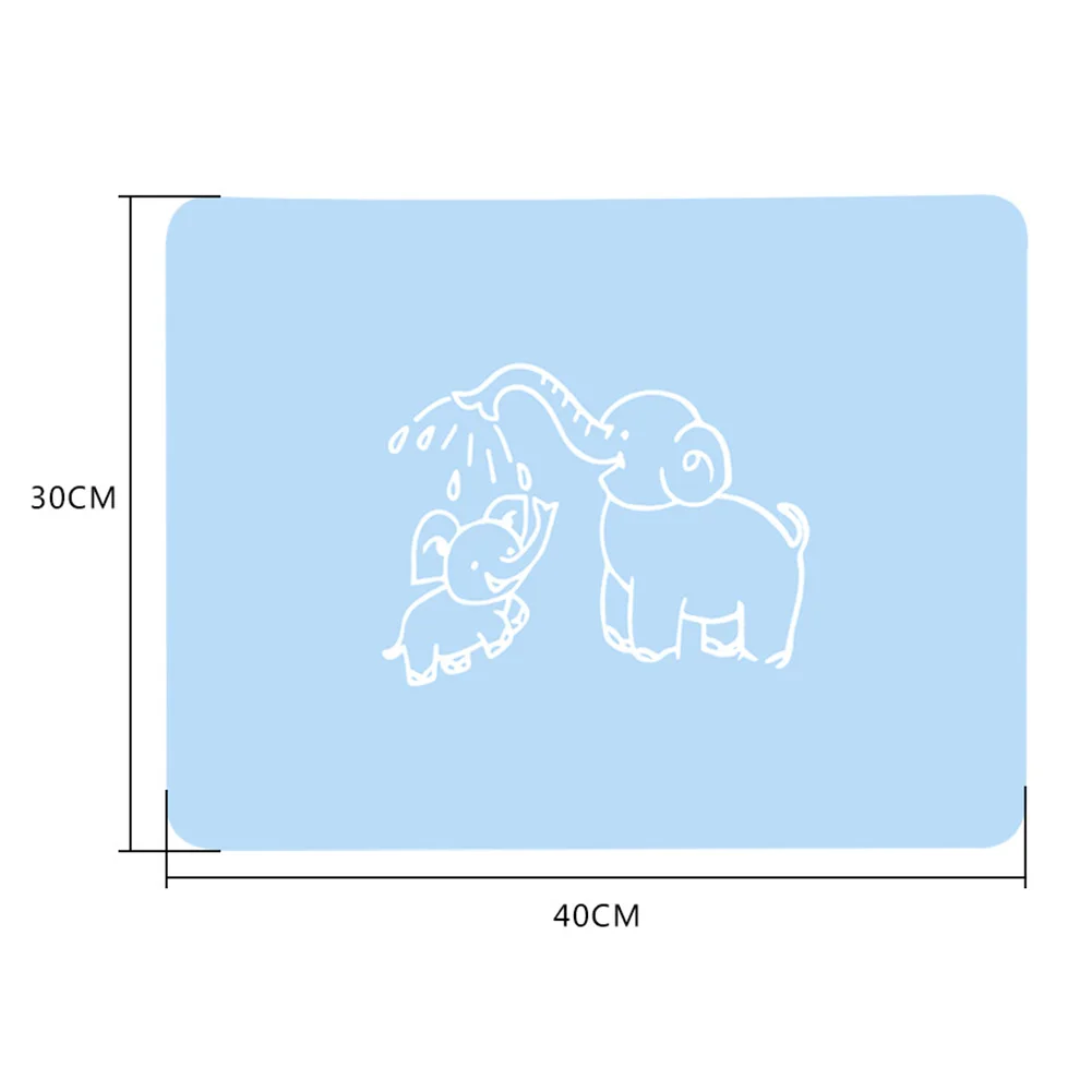 40x30cm Placemat Dining Table Silicone Anti Slip Kitchen Easy Clean Cartoon Foldable Baby Heat Resistant Kids Children Portable